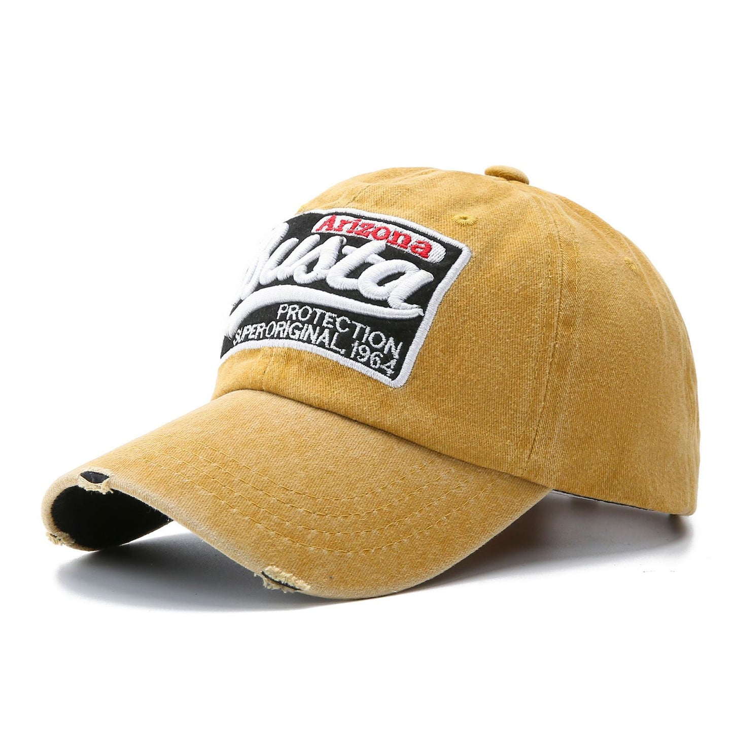 Washed Baseball Cap Patch Letters Hat
