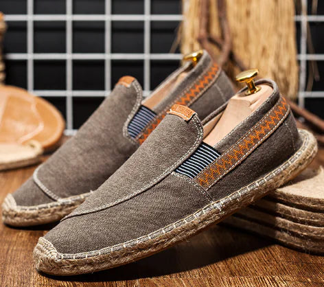 Men's Handcrafted Canvas Slip-Ons (Summer)