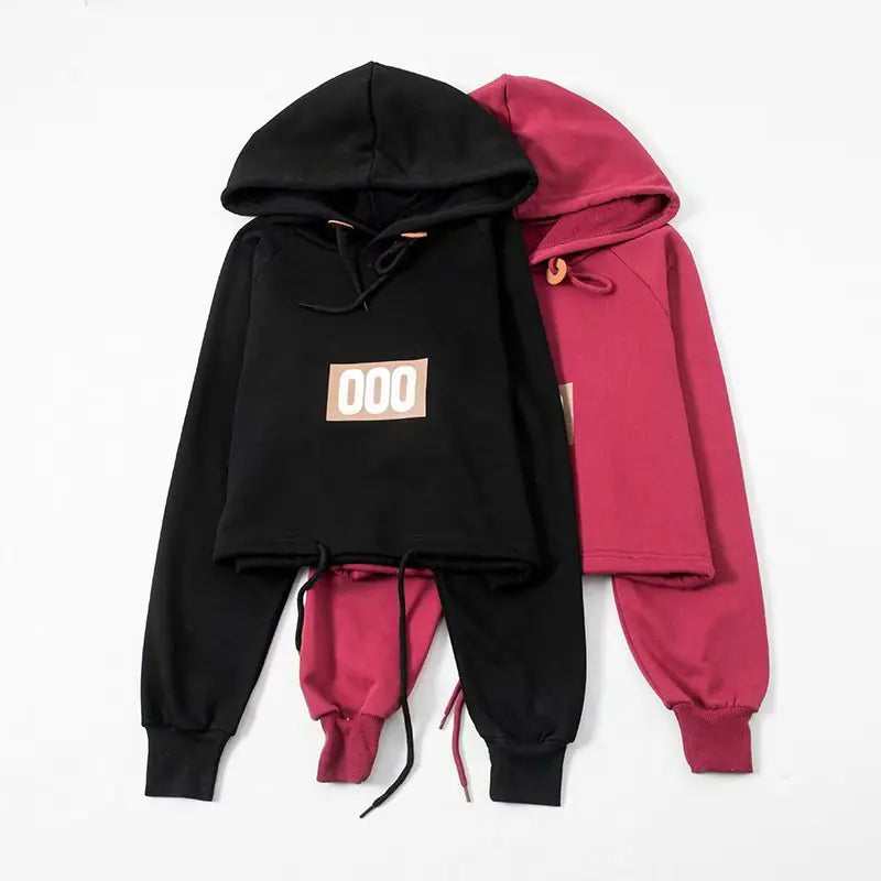 2018 Chic Crop Hoodie in Hip-Hop Style
