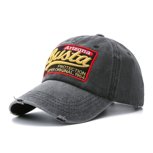 Washed Baseball Cap Patch Letters Hat