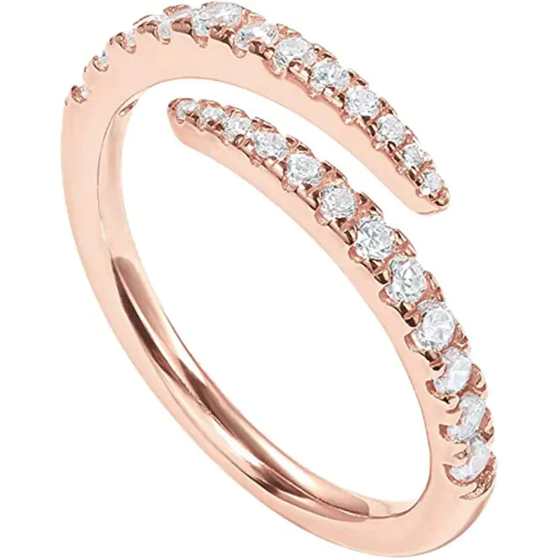 Glamour Twist Jewelled Titanium Ring