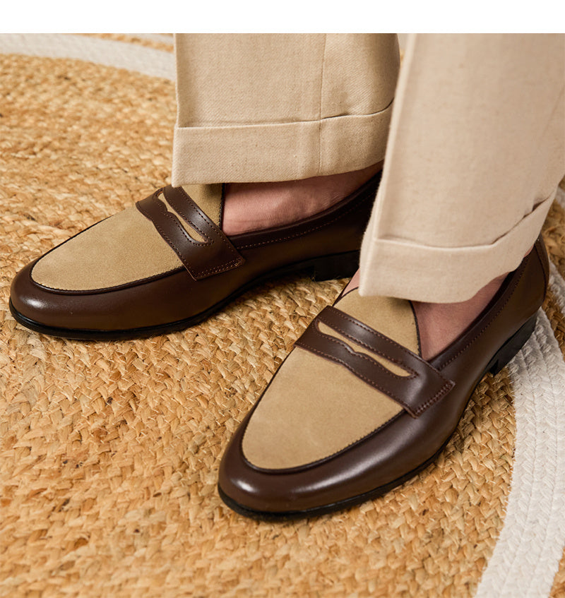 Loafers Belgium Champagne British Style Casual