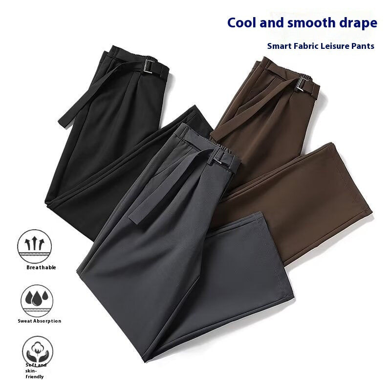 High-end Solid Color Fashionable All-match Suit Pants Loose Drooping