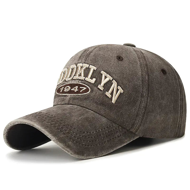 Men's Washed Cotton Baseball Cap - Trendy Duckbill Style