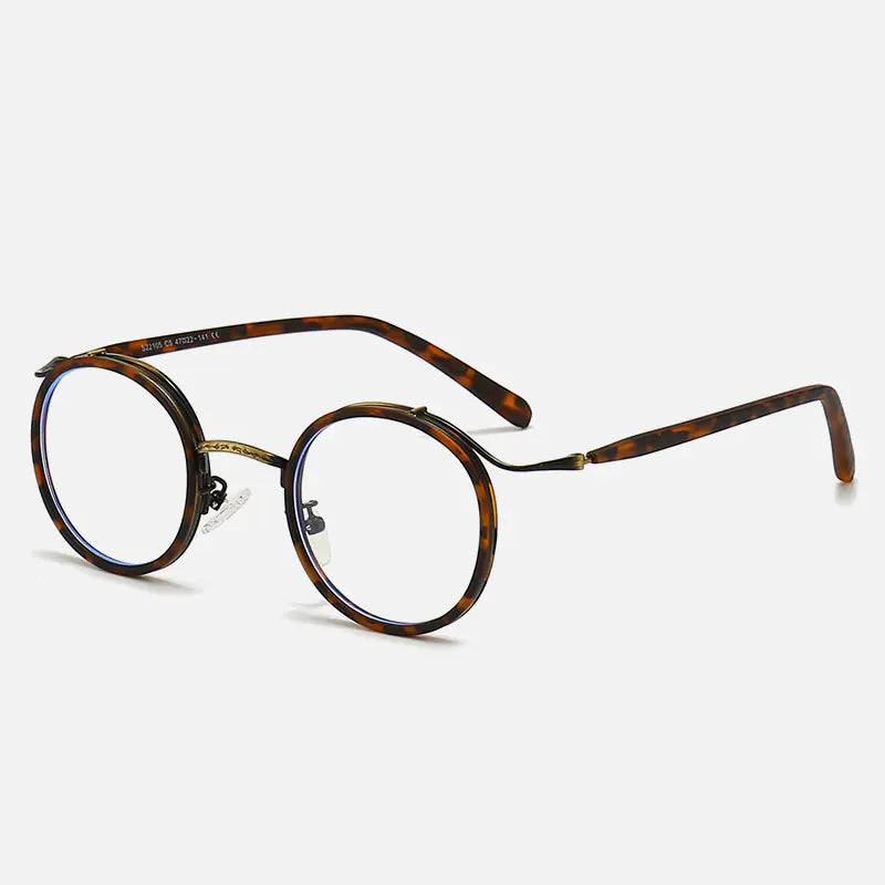 Stylish Retro Round TR90 Blue Light Blocking Glasses