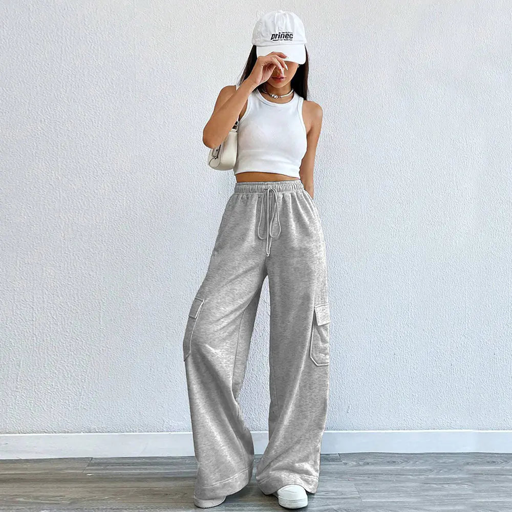 High-Waisted Slim Fit Wide-Leg Trousers for Women
