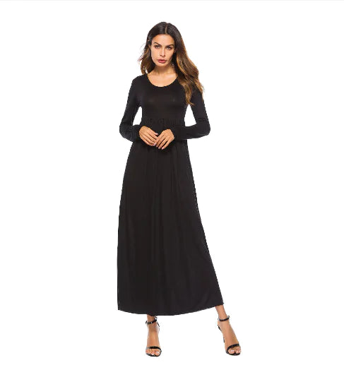 Chic Plus Size Swing Dress with Pockets