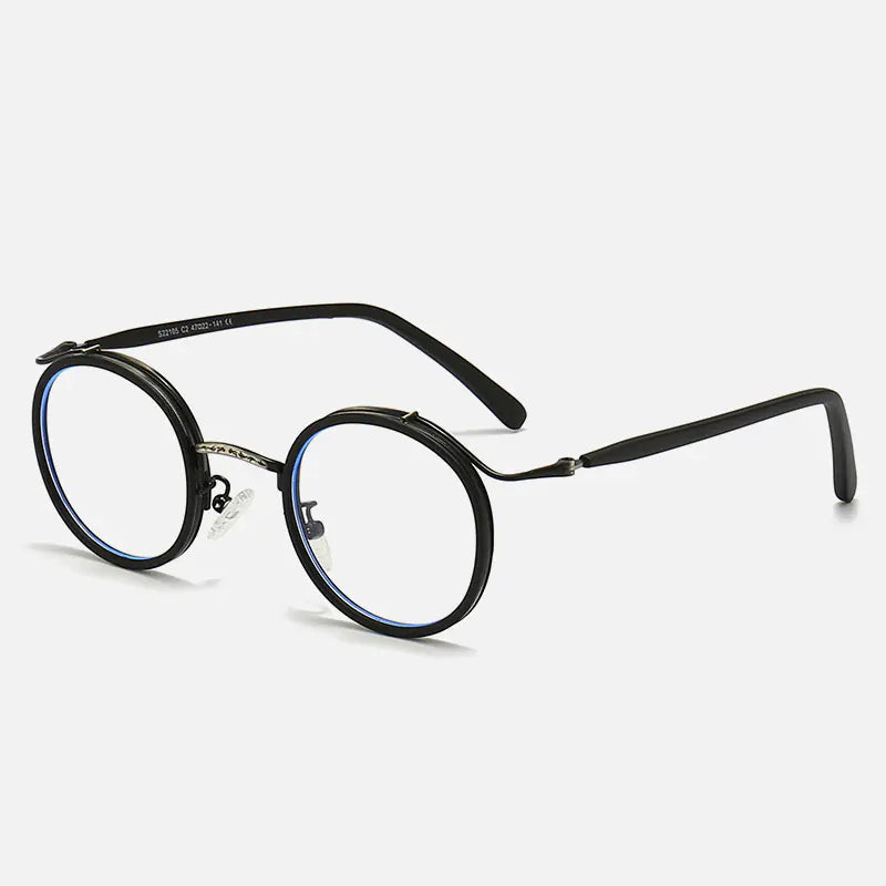 Stylish Retro Round TR90 Blue Light Blocking Glasses