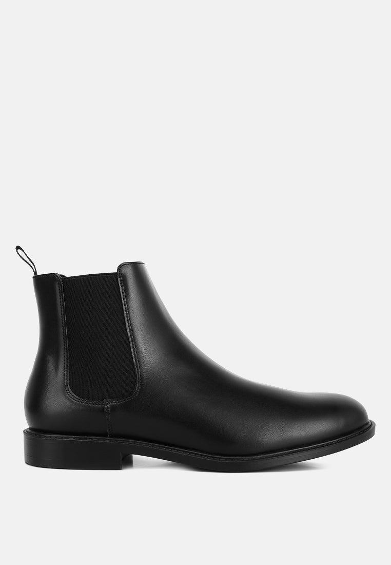 Fraser Men's Faux Leather Chelsea Boots