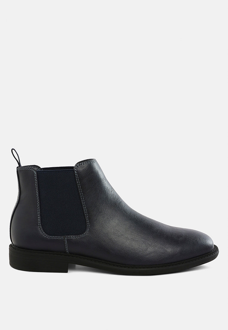 Fraser Men's Faux Leather Chelsea Boots