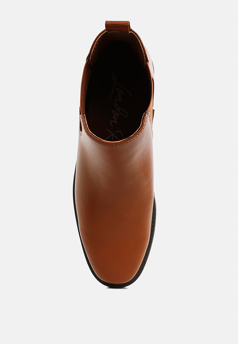 Fraser Men's Faux Leather Chelsea Boots