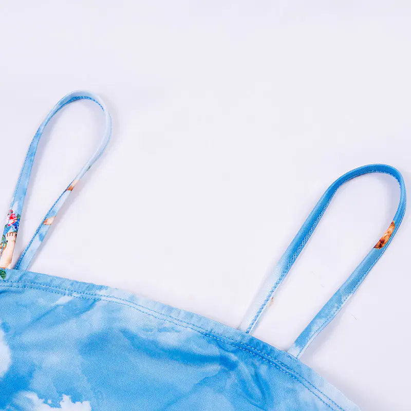 Angel Print Camisole Set for International Trade