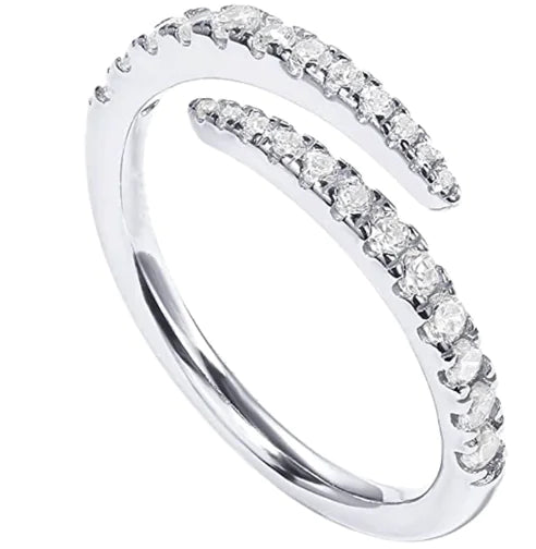 Glamour Twist Jewelled Titanium Ring