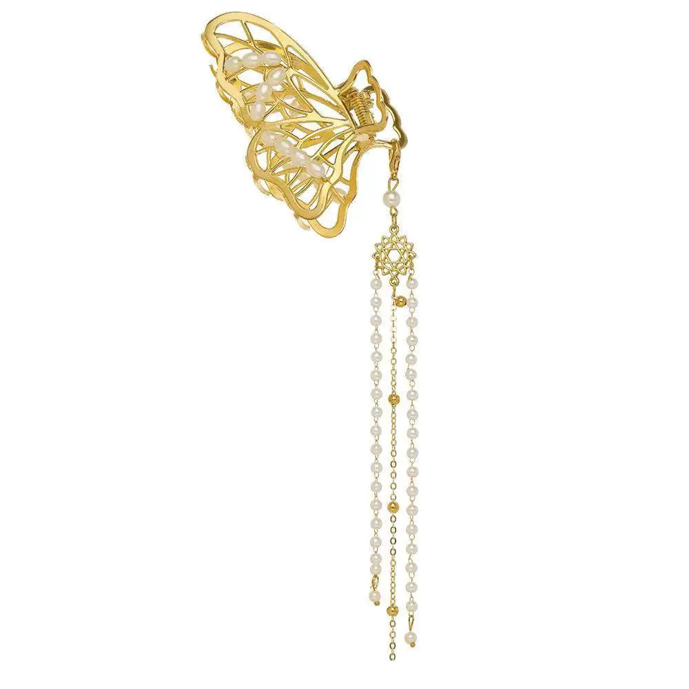 Elegant Butterfly Tassel Hair Clip