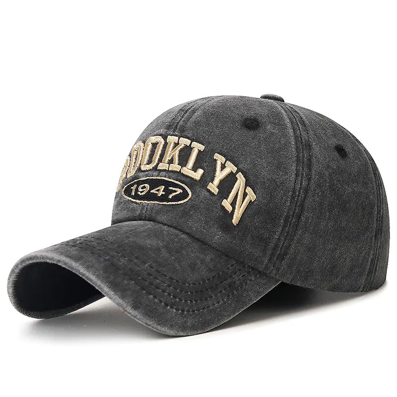 Men's Washed Cotton Baseball Cap - Trendy Duckbill Style