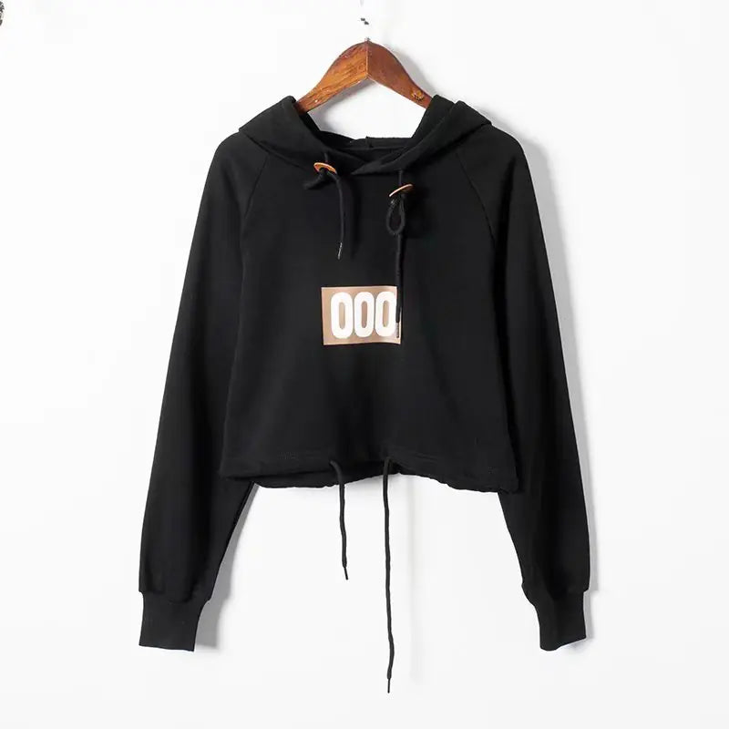 2018 Chic Crop Hoodie in Hip-Hop Style