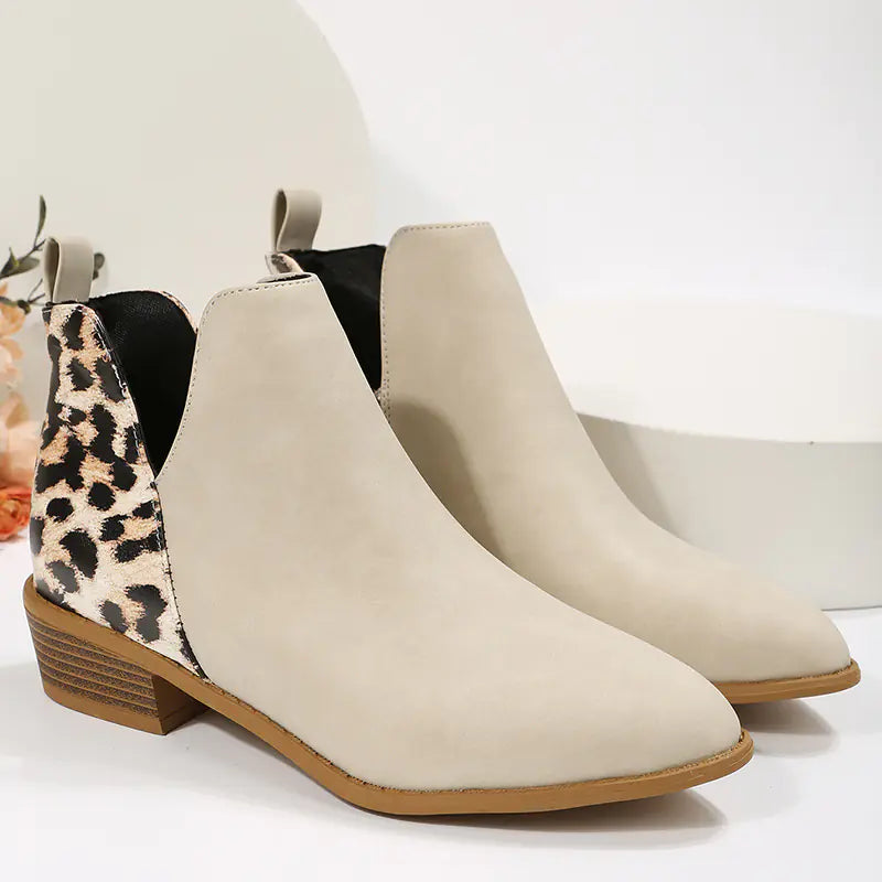 2023 Chic Plus Size Suede Zip Boots