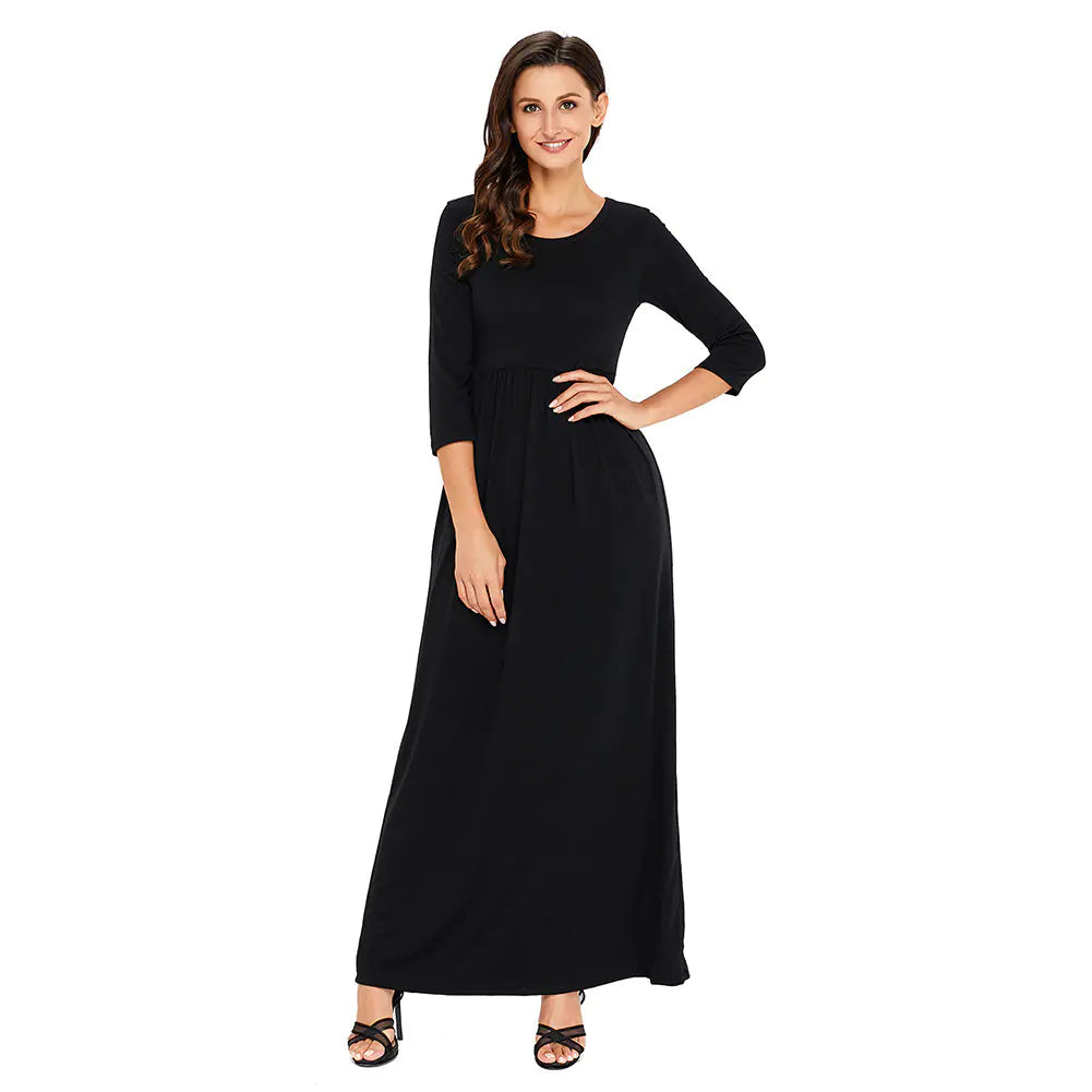 Chic Plus Size Swing Dress with Pockets