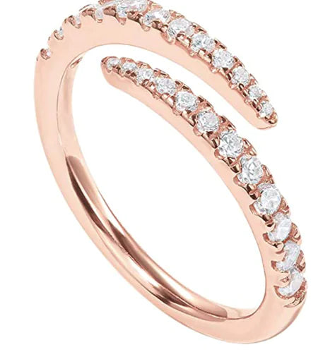 Glamour Twist Jewelled Titanium Ring