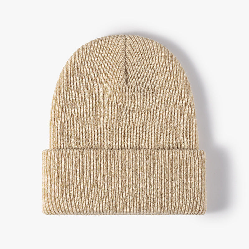 Simple Warm Thick Double Layer Men's Woolen Cap