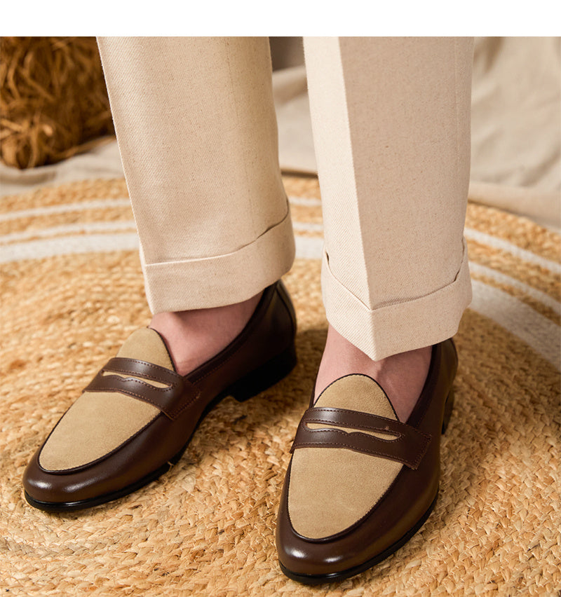 Loafers Belgium Champagne British Style Casual