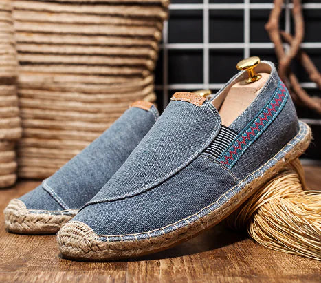 Men's Handcrafted Canvas Slip-Ons (Summer)