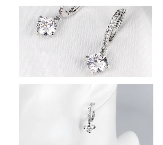 Zirconia Sparkle Stud Earrings