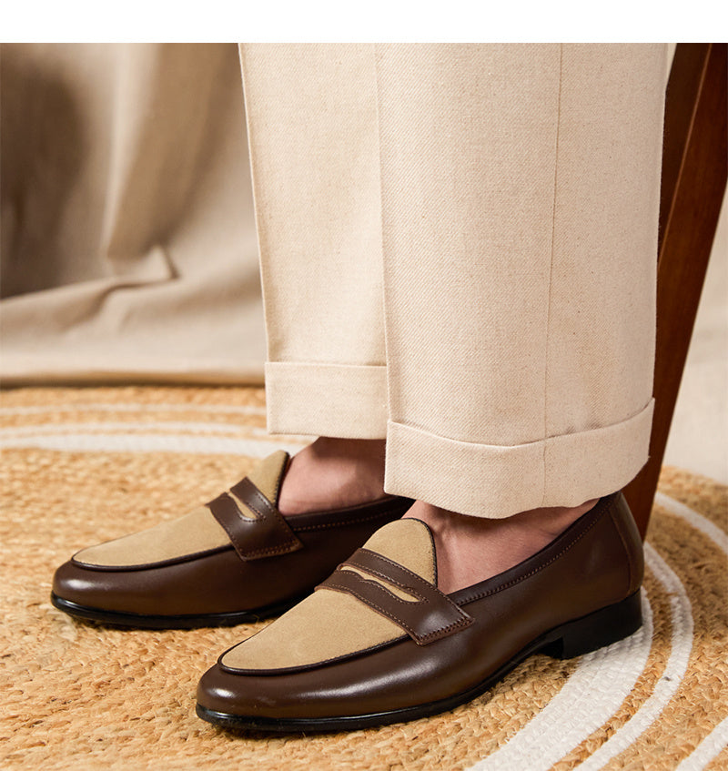 Loafers Belgium Champagne British Style Casual