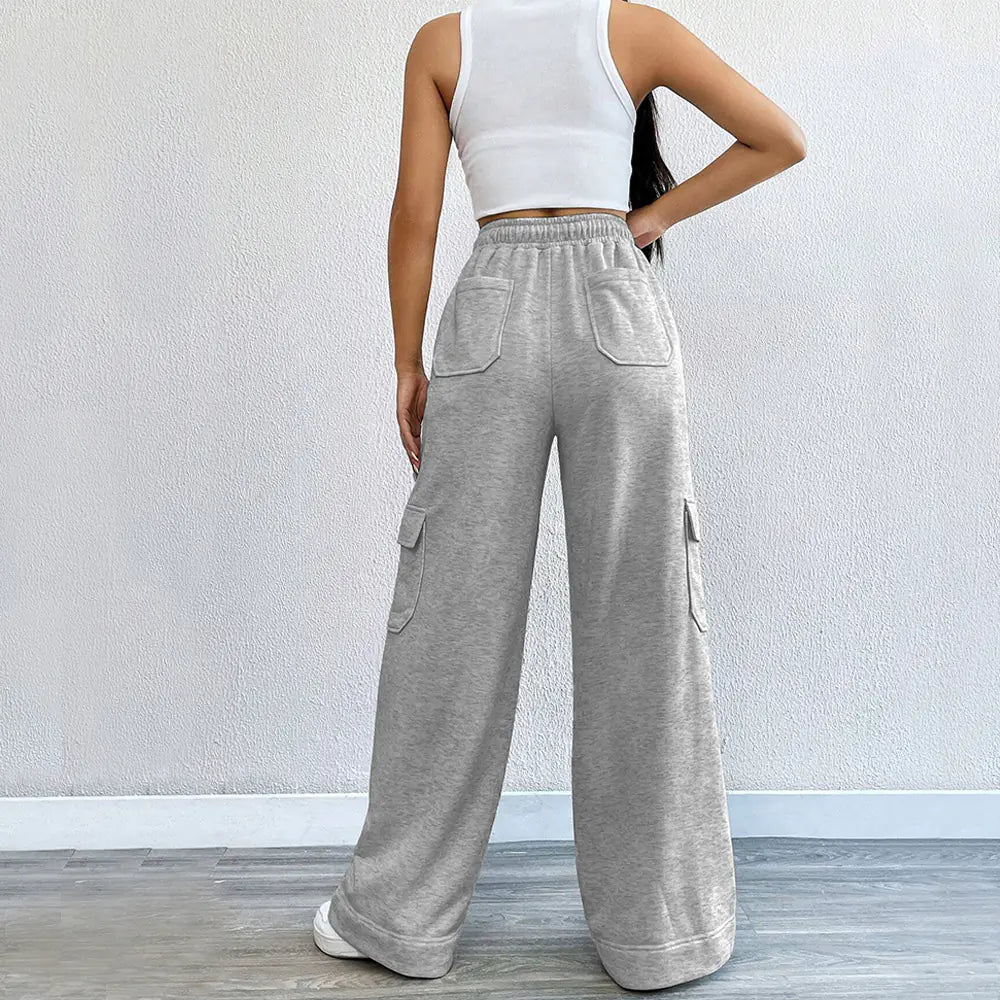 High-Waisted Slim Fit Wide-Leg Trousers for Women