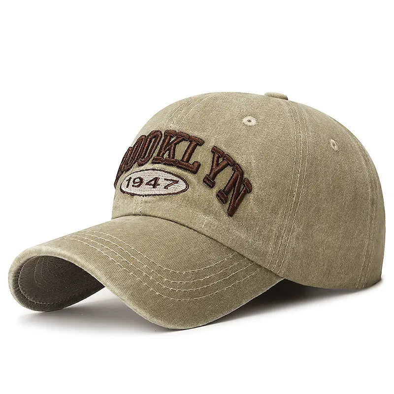 Men's Washed Cotton Baseball Cap - Trendy Duckbill Style