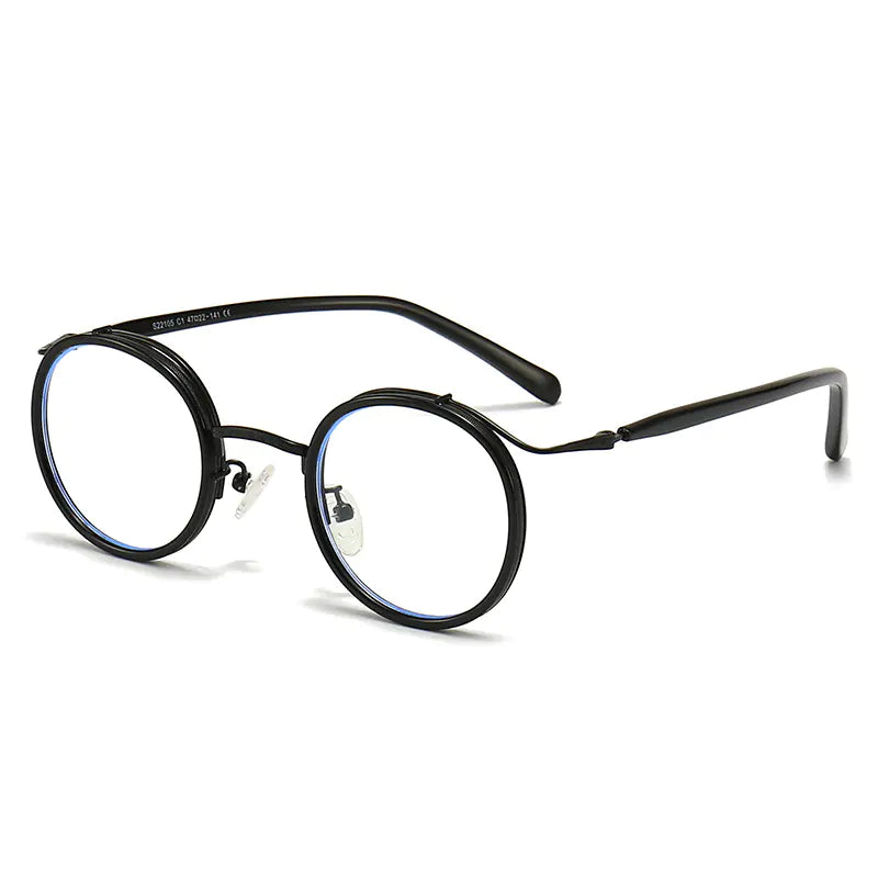 Stylish Retro Round TR90 Blue Light Blocking Glasses