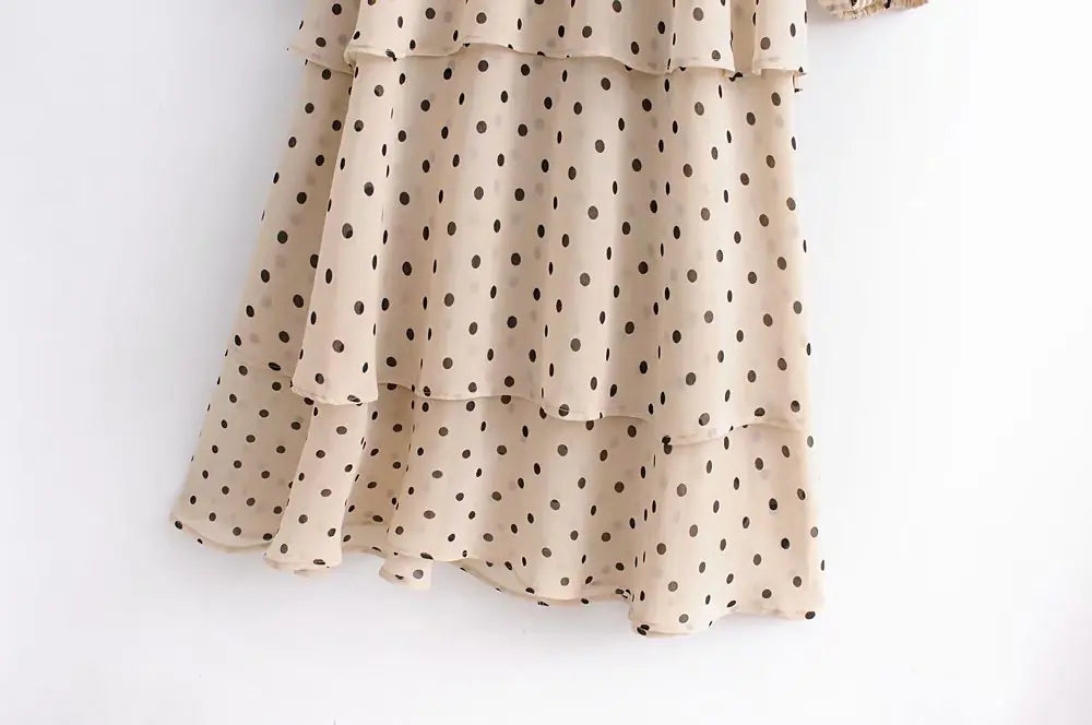 Chic Polka Dot V-Neck Dress