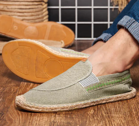 Men's Handcrafted Canvas Slip-Ons (Summer)