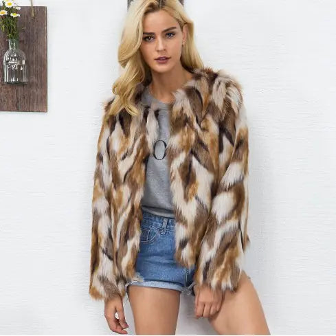 Chic Faux Fox Jacket