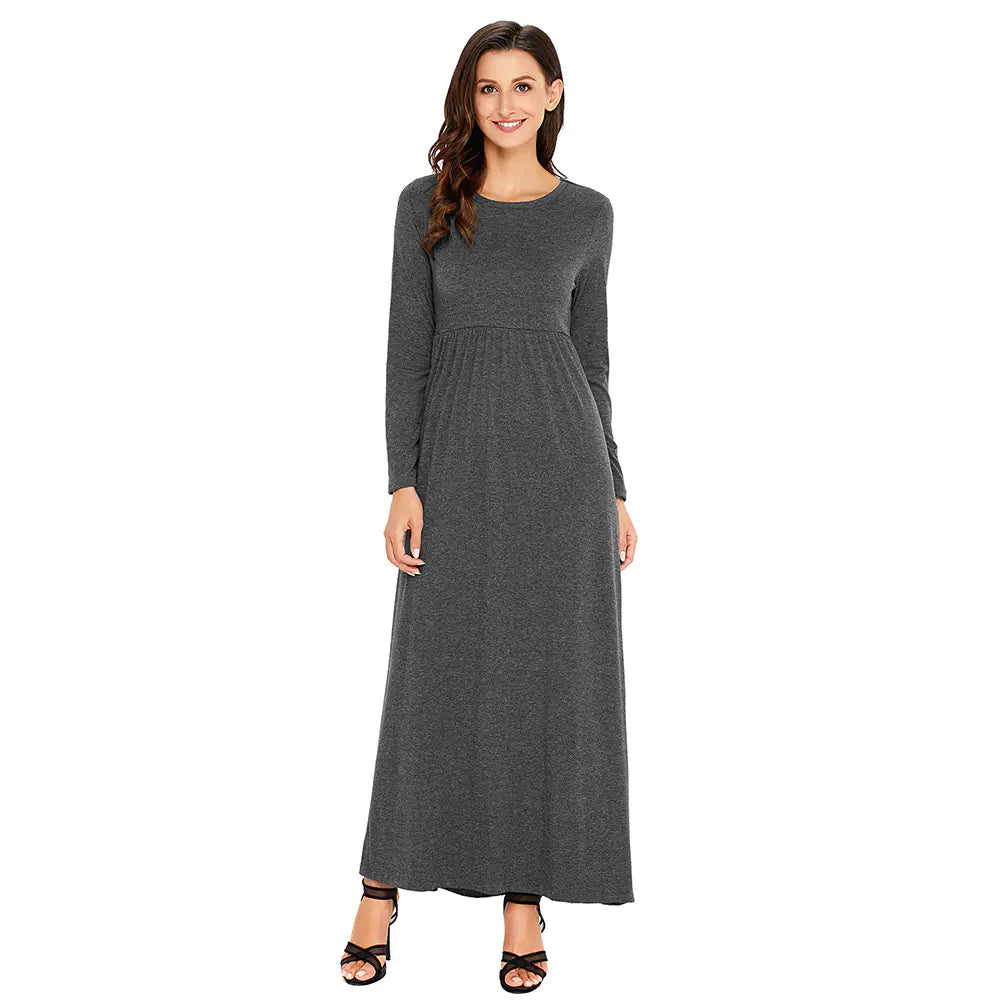 Chic Plus Size Swing Dress with Pockets