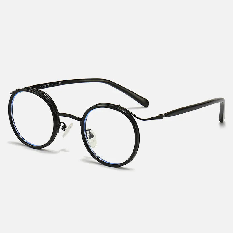 Stylish Retro Round TR90 Blue Light Blocking Glasses