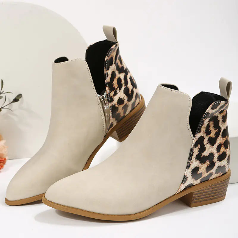 2023 Chic Plus Size Suede Zip Boots