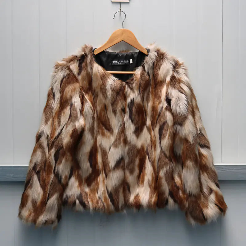 Chic Faux Fox Jacket