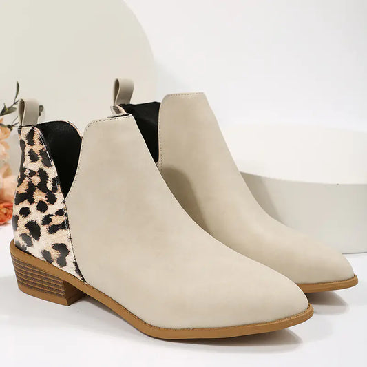 2023 Chic Plus Size Suede Zip Boots