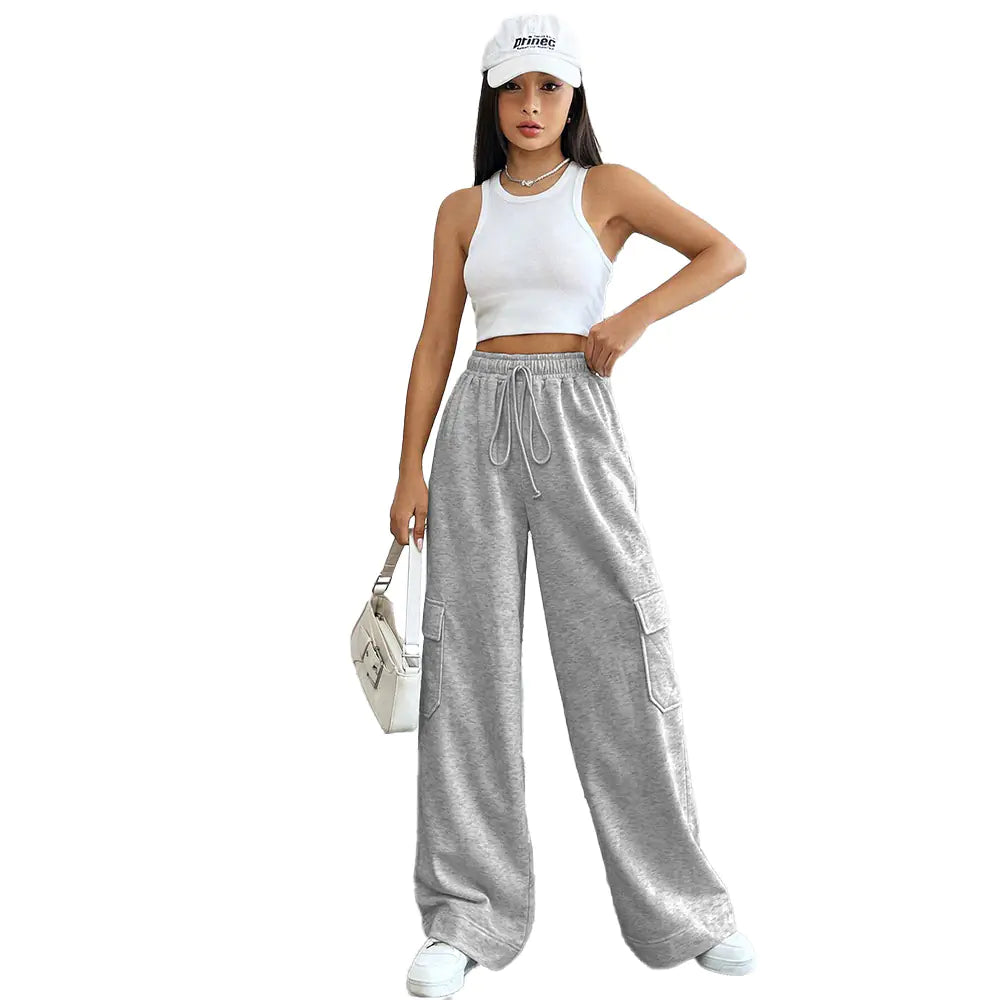 High-Waisted Slim Fit Wide-Leg Trousers for Women
